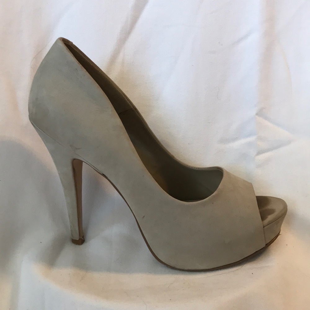 Jessica Simpson suede Amanda peep-toe pumps